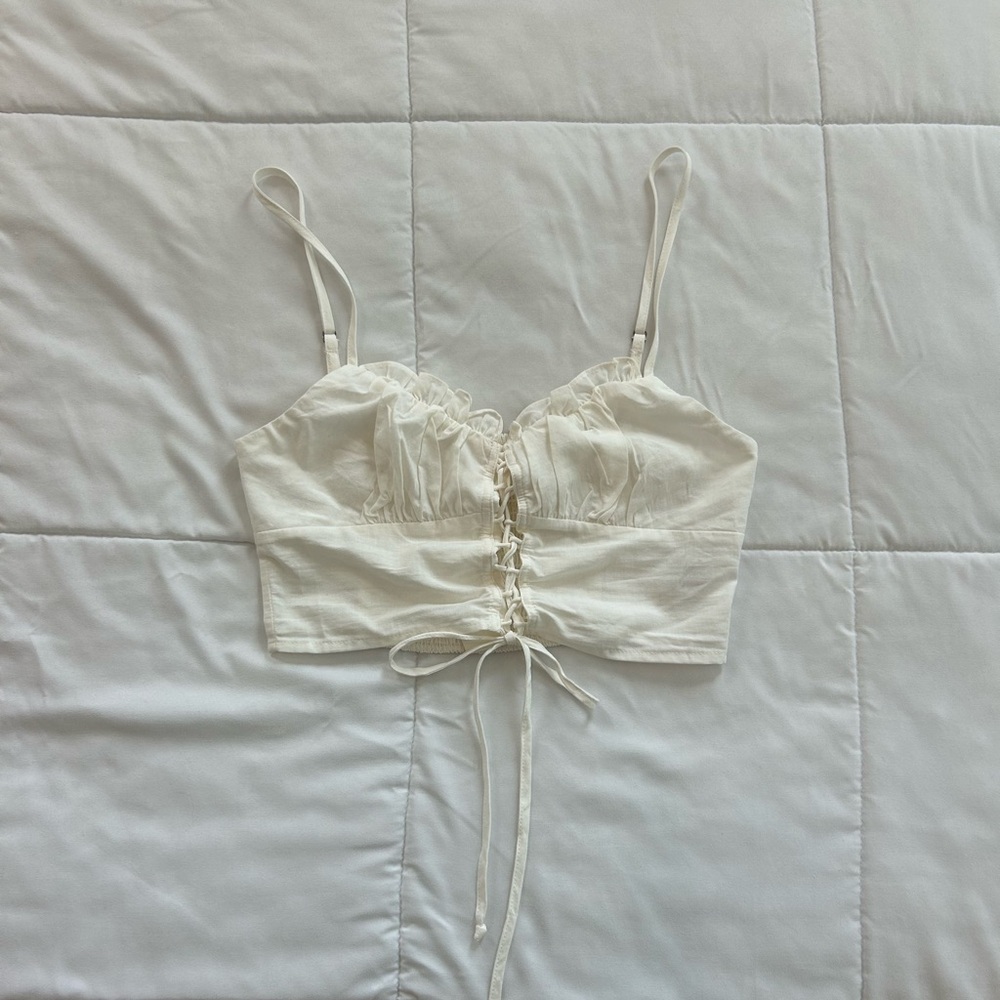 Pacsun white/cream crop top